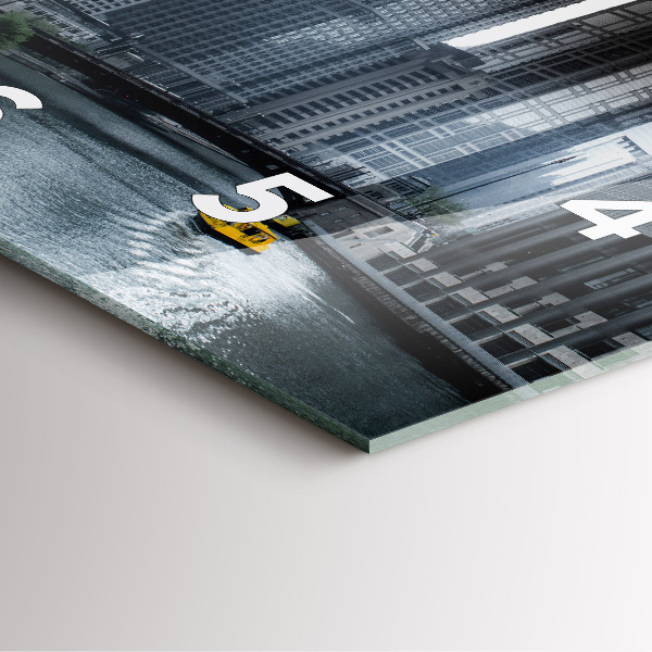 Horloge murale carrée Panorama de la ville