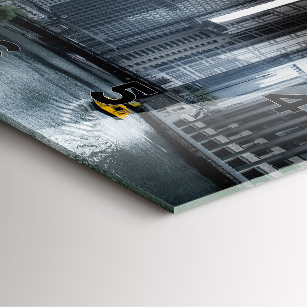 Horloge murale carrée Panorama de la ville