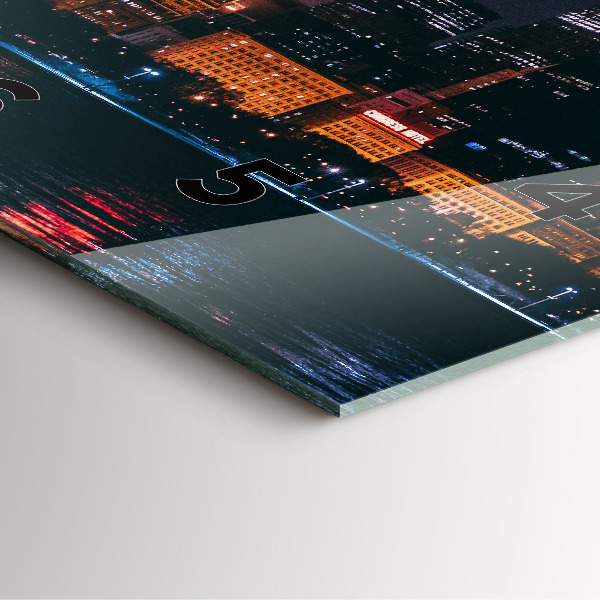 Horloge murale carrée Paysage urbain de Chicago