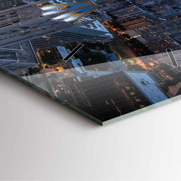 Horloge murale carrée Photo de Chicago