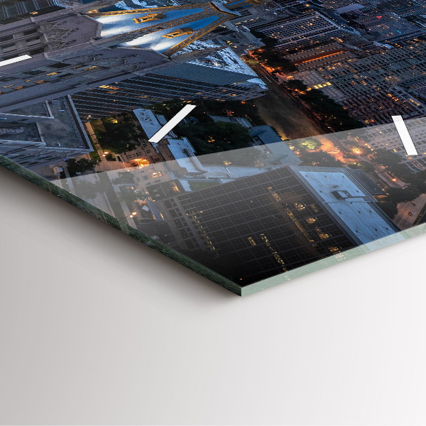 Horloge murale carrée Photo de Chicago