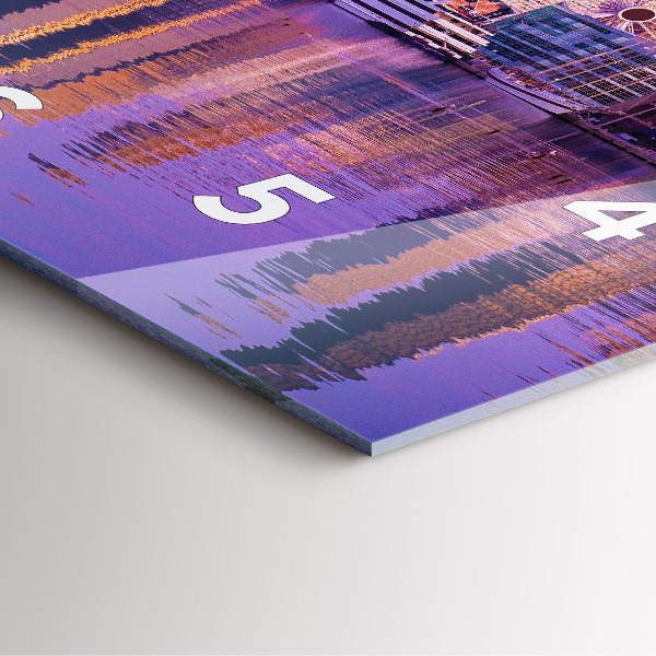 Horloge murale carrée Vue des gratte-ciels des États-Unis