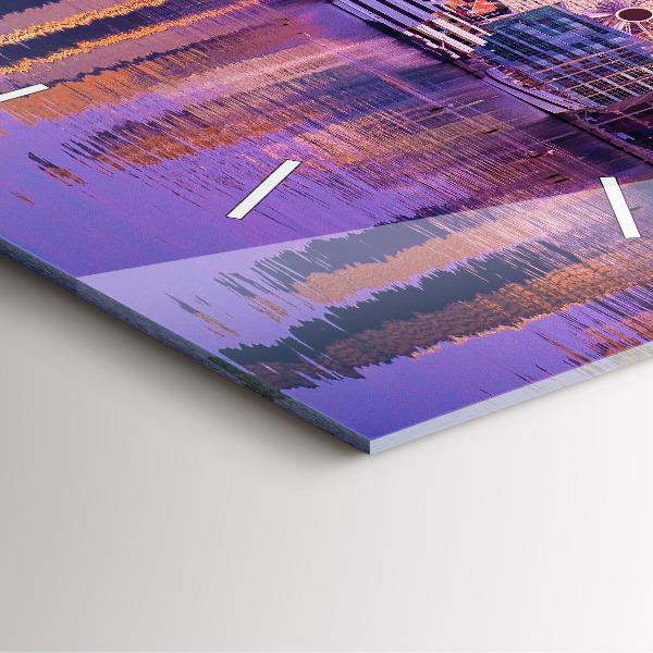 Horloge murale carrée Vue des gratte-ciels des États-Unis