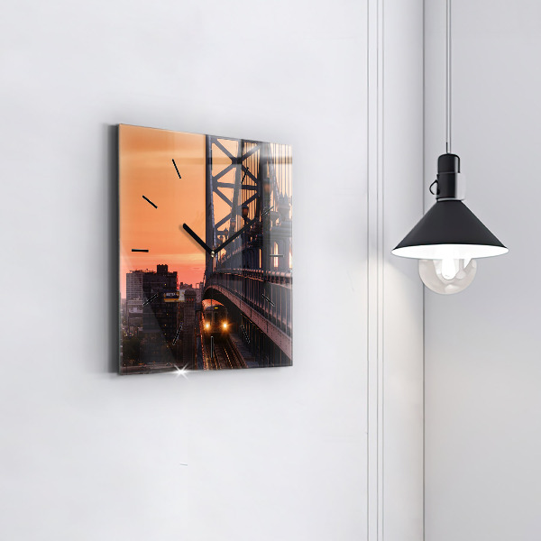 Horloge murale carrée Pont Benjamin Franklin