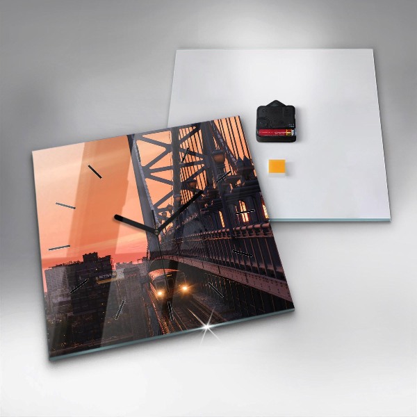 Horloge murale carrée Pont Benjamin Franklin