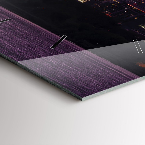 Horloge murale carrée Horizon de la ville de Philadelphie