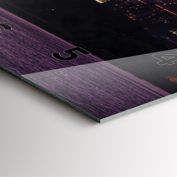 Horloge murale carrée Horizon de la ville de Philadelphie