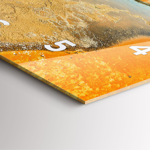 Horloge murale carrée Lac avec montagnes