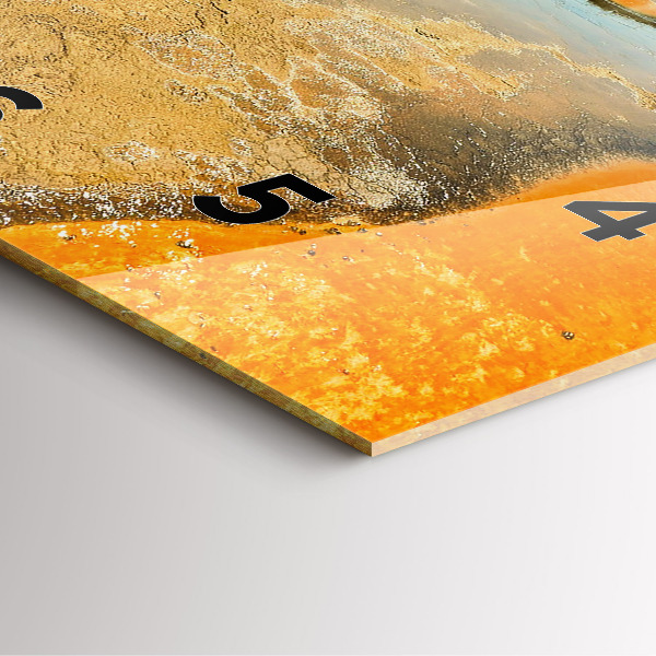 Horloge murale carrée Lac avec montagnes