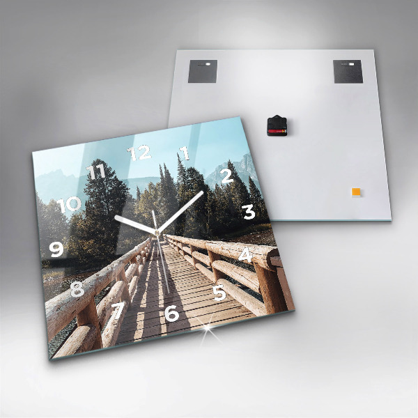 Horloge murale carrée Montagnes de Yellowstone