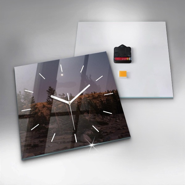 Horloge murale carrée Route rocheuse de Yosemite