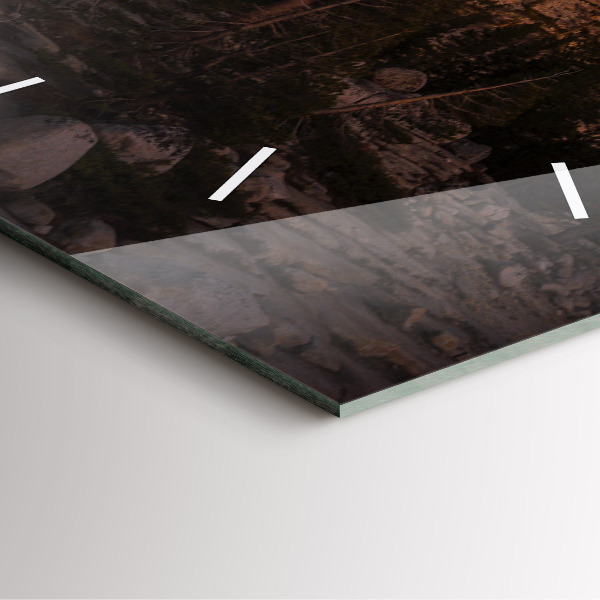 Horloge murale carrée Route rocheuse de Yosemite