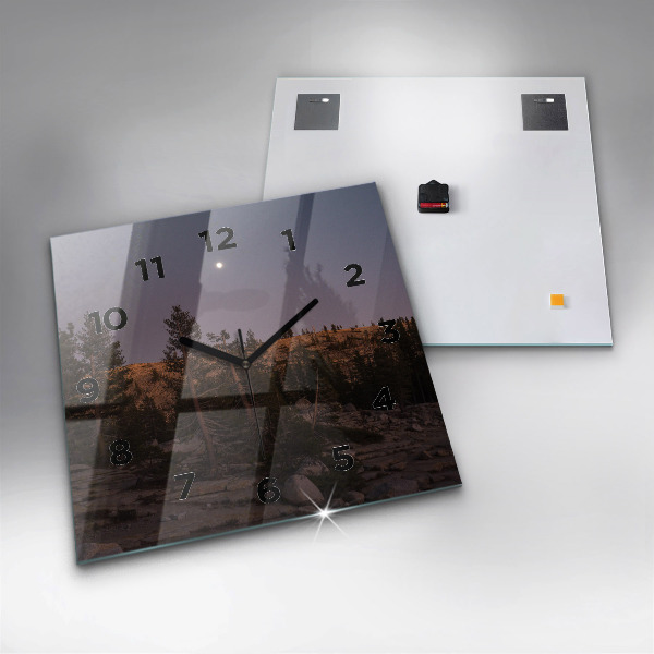 Horloge murale carrée Route rocheuse de Yosemite