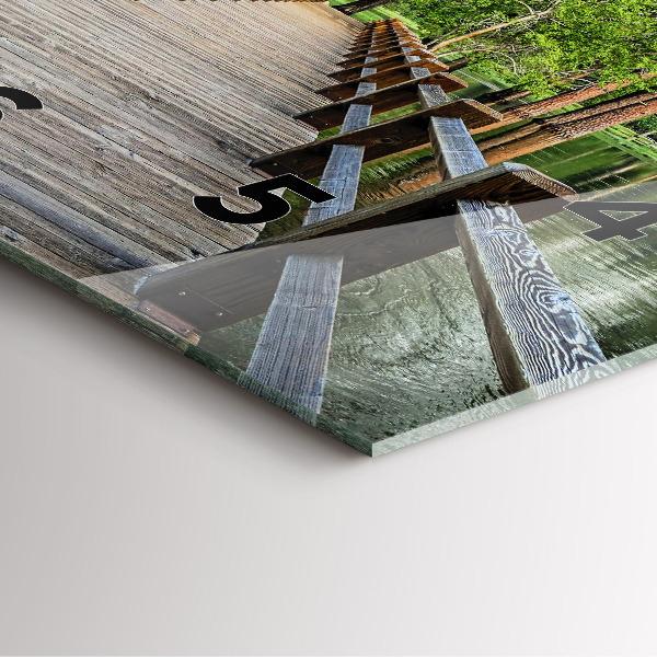 Horloge murale carrée Pont en bois de Yosemite