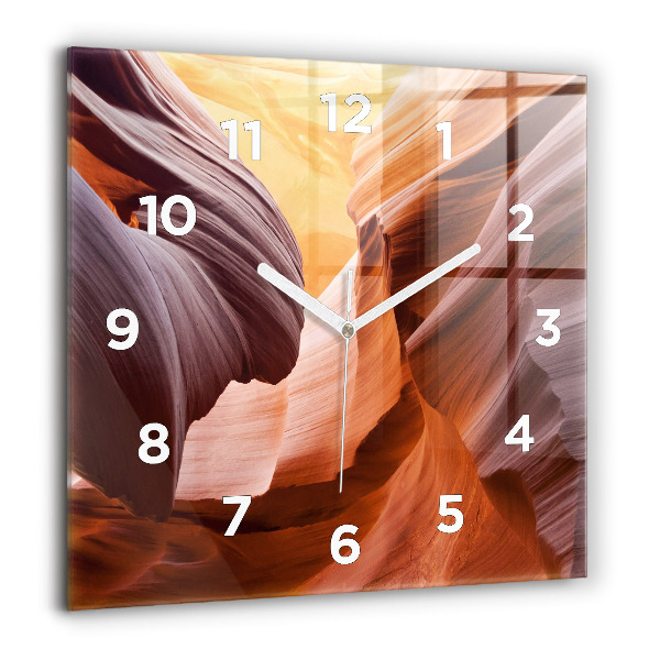 Horloge murale carrée Antelope Canyon