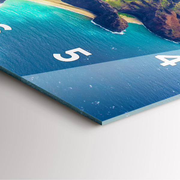 Horloge murale carrée La mer à Hawaï