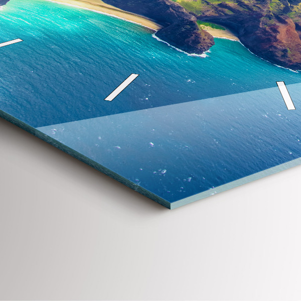 Horloge murale carrée La mer à Hawaï