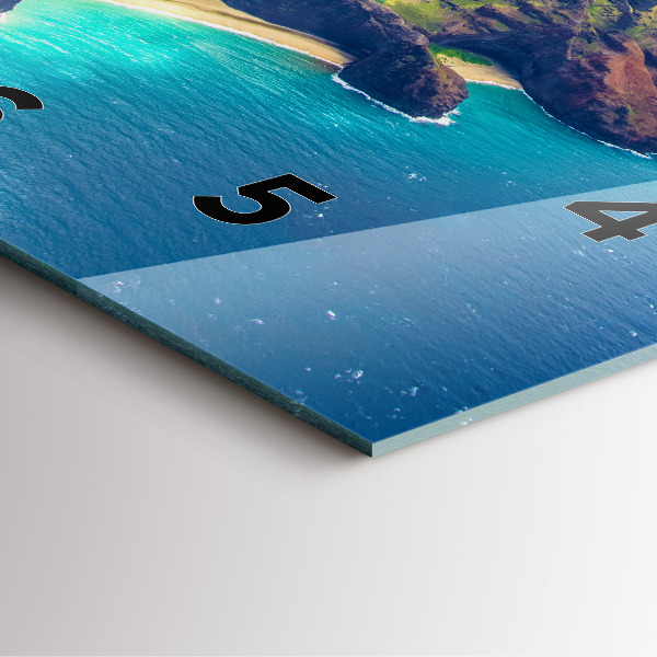 Horloge murale carrée La mer à Hawaï