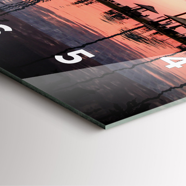 Horloge murale carrée Palmiers à Hawaï