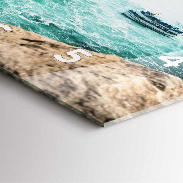 Horloge murale carrée Le Bateau et Niagara