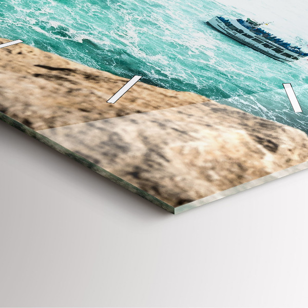 Horloge murale carrée Le Bateau et Niagara