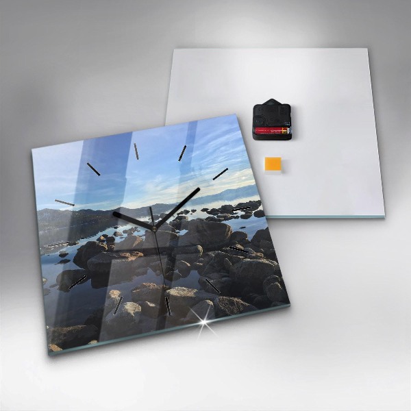 Horloge murale carrée Vue sur la mer