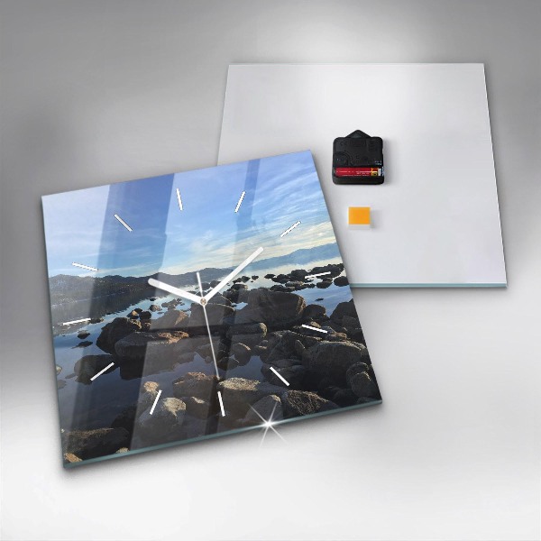Horloge murale carrée Vue sur la mer