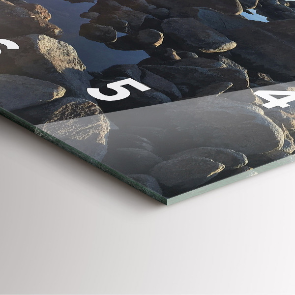 Horloge murale carrée Vue sur la mer