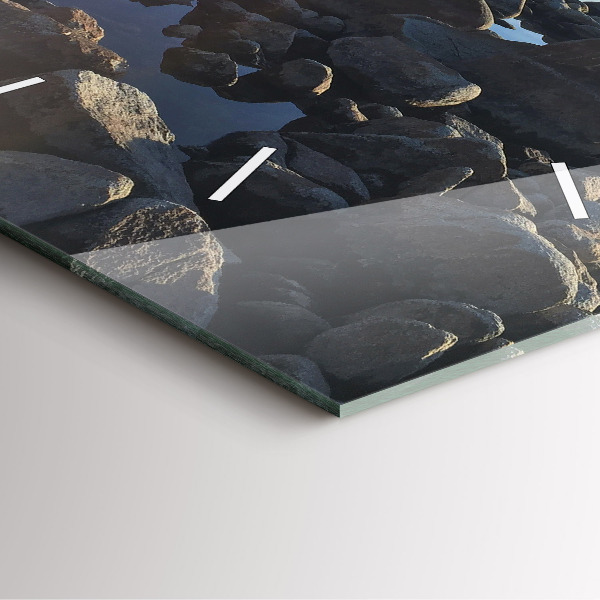 Horloge murale carrée Vue sur la mer