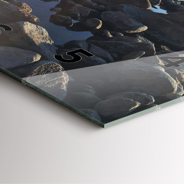 Horloge murale carrée Vue sur la mer