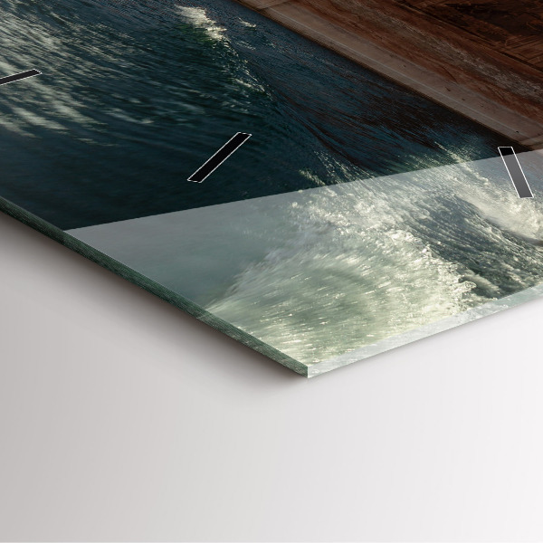 Horloge murale carrée Personne sur des skis nautiques