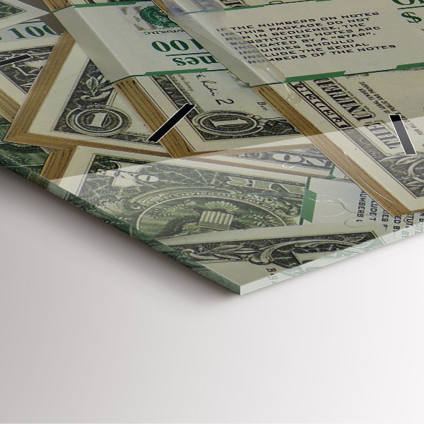 Horloge murale carrée 1 dollar américain