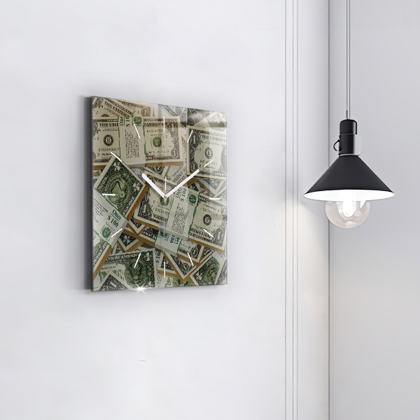 Horloge murale carrée 1 dollar américain