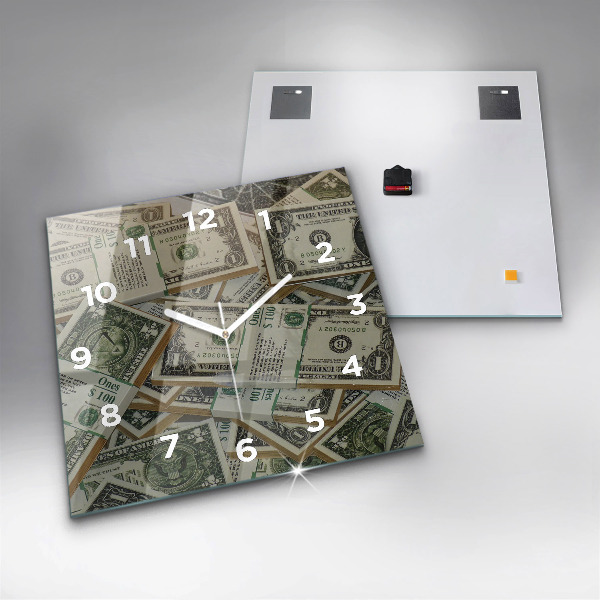 Horloge murale carrée 1 dollar américain
