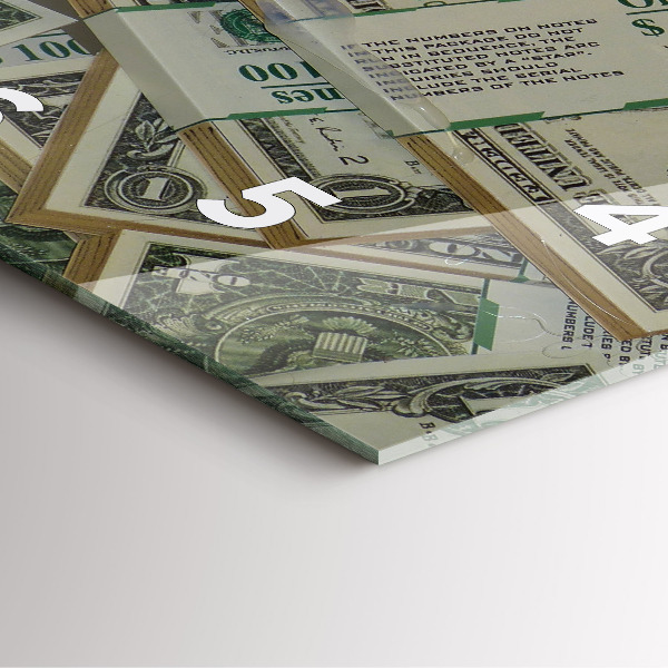 Horloge murale carrée 1 dollar américain