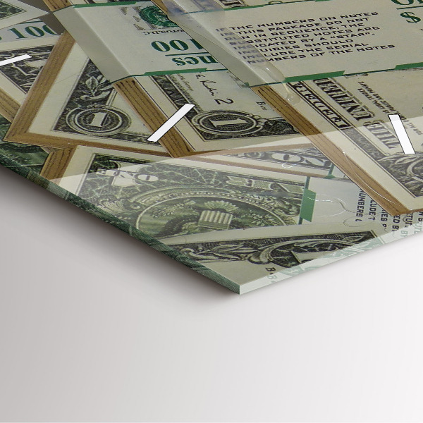 Horloge murale carrée 1 dollar américain