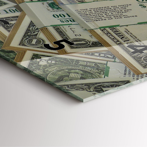 Horloge murale carrée 1 dollar américain