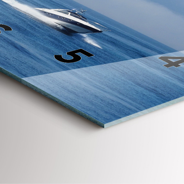 Horloge murale carrée 'Un bateau flottant sur l''océan'