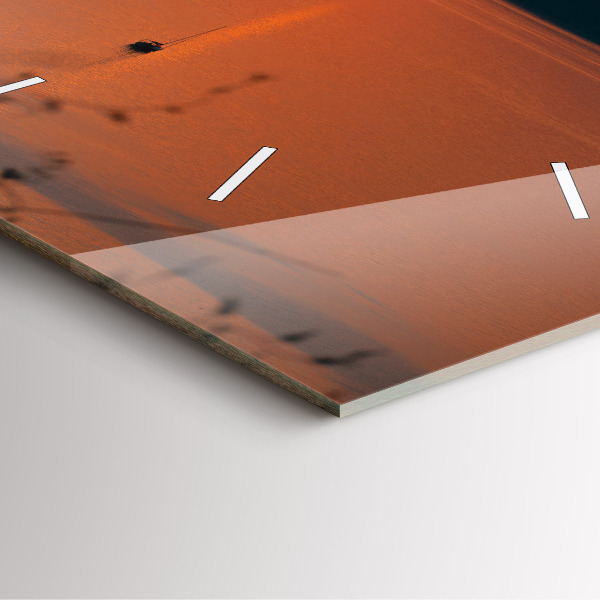 Horloge murale carrée Le lac Balaton le soir