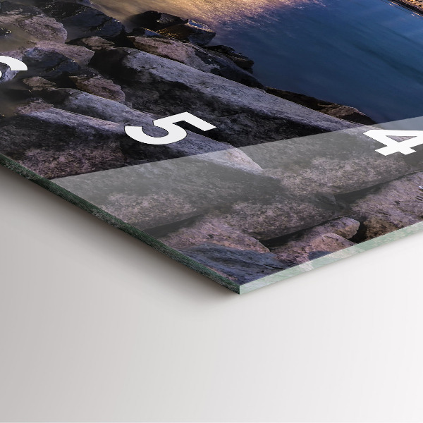 Horloge murale carrée Rivage rocheux sous le pont