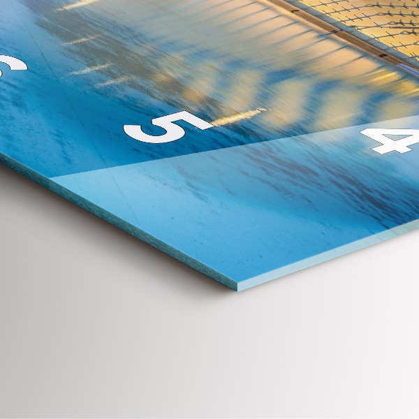 Horloge murale carrée Coucher de soleil sur la ville