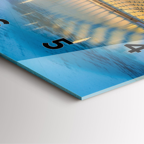 Horloge murale carrée Coucher de soleil sur la ville