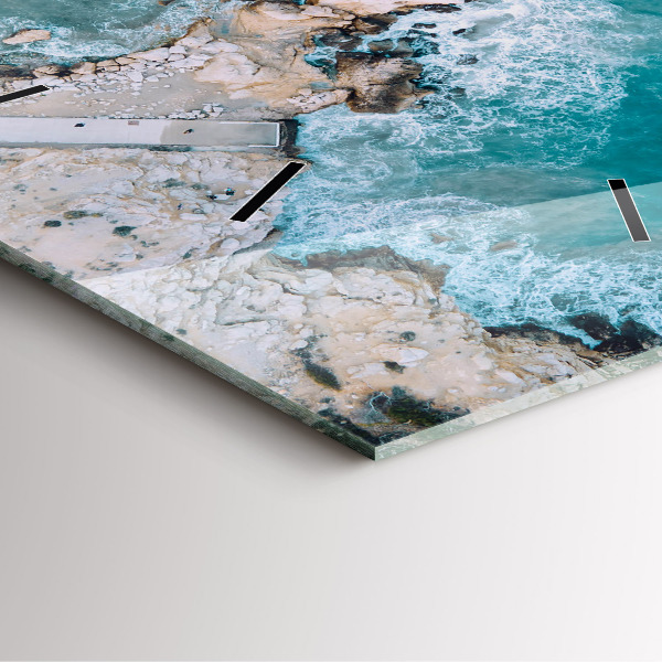 Horloge murale carrée Fjords de la Costa Blanca