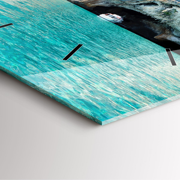 Horloge murale carrée Grotte sous-marine