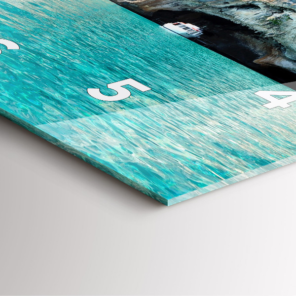 Horloge murale carrée Grotte sous-marine