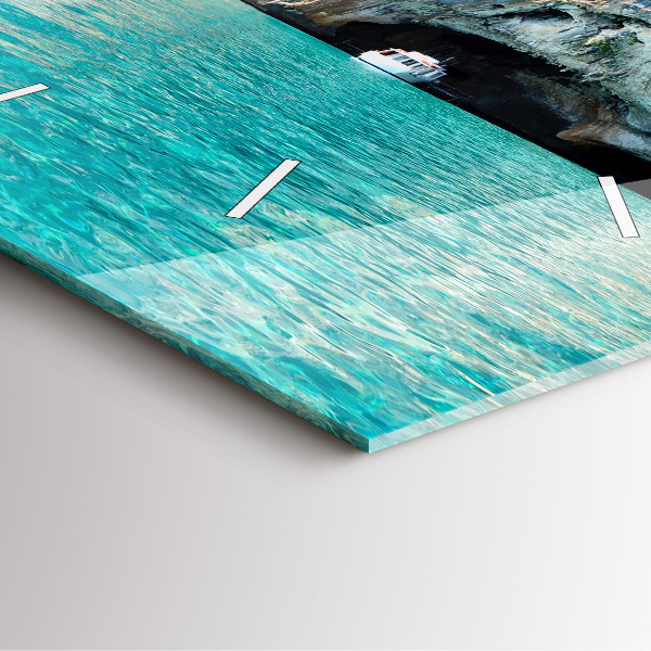 Horloge murale carrée Grotte sous-marine