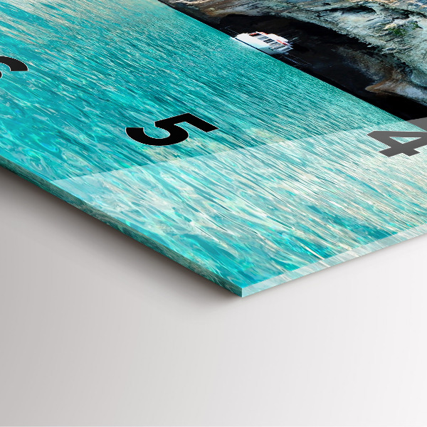 Horloge murale carrée Grotte sous-marine