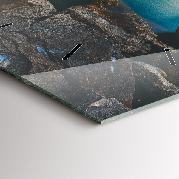 Horloge murale carrée Paysage marin