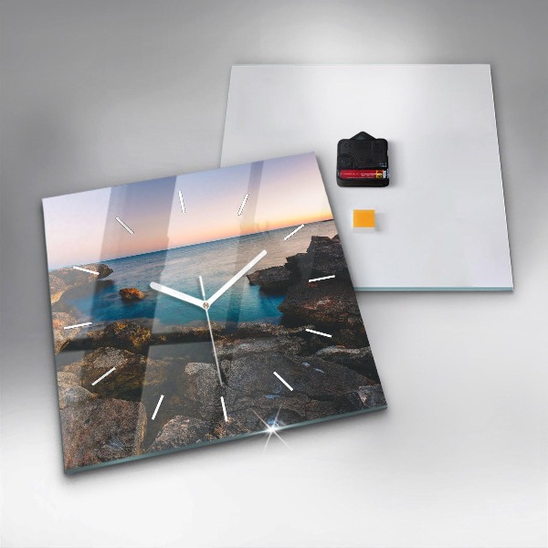 Horloge murale carrée Paysage marin