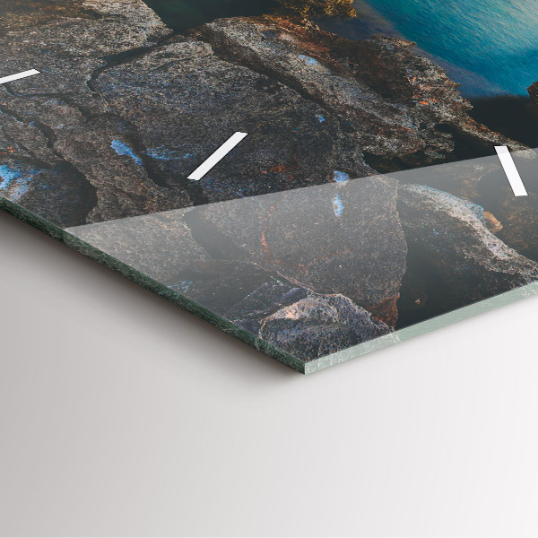 Horloge murale carrée Paysage marin